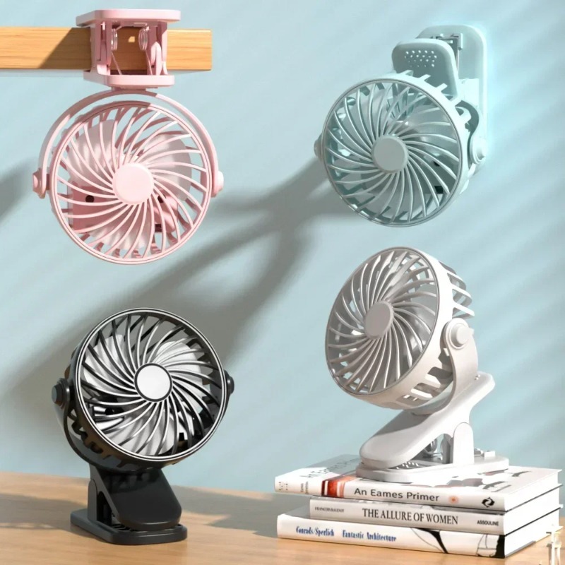 Oscillating Fan Clip - Ventilador Portátil com Clip USB, Ventilador