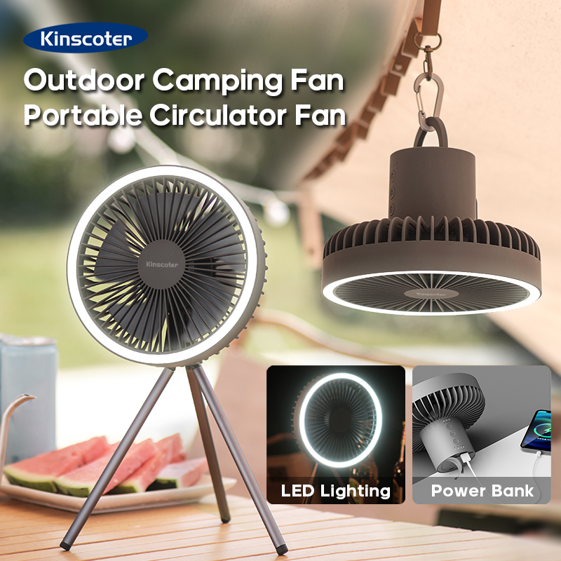 Oscillating Fan Clip - 10000mAh 4000mAh Ventilador de acampamento Recarregável