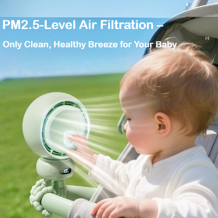 Oscillating Fan Clip - Ventilador para carrinho de polvo -