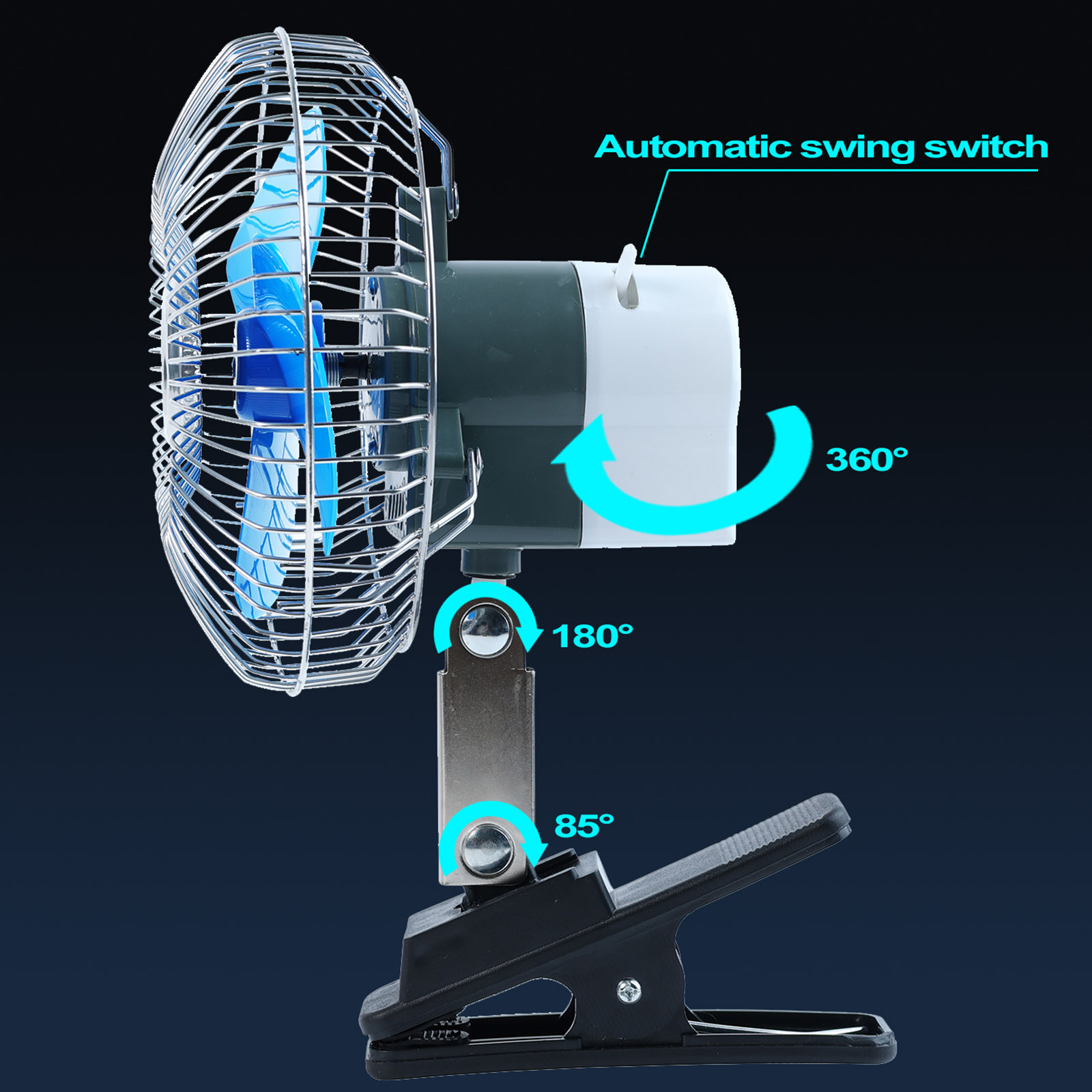Carro Cooling Oscillating Fan, - Oscillating Fan Clip avaliação e preço