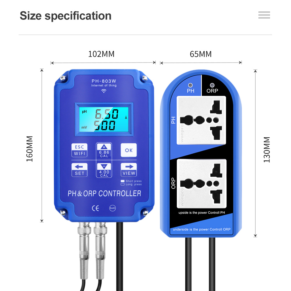 2 em 1 controlador ph orp PH-8 - Ph Up Down Solution avaliação e preço