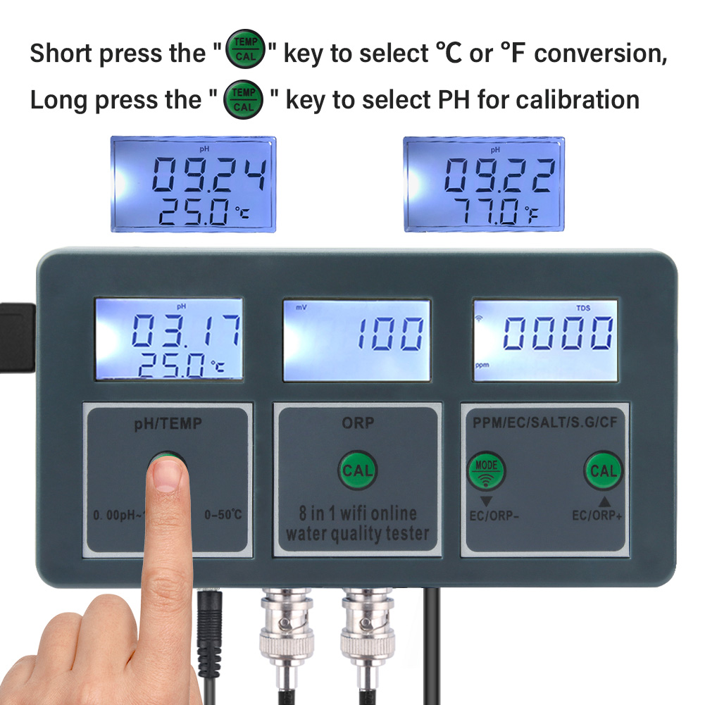Tuya wifi digital ph orp tds e - Ph Up Down Solution avaliação e preço