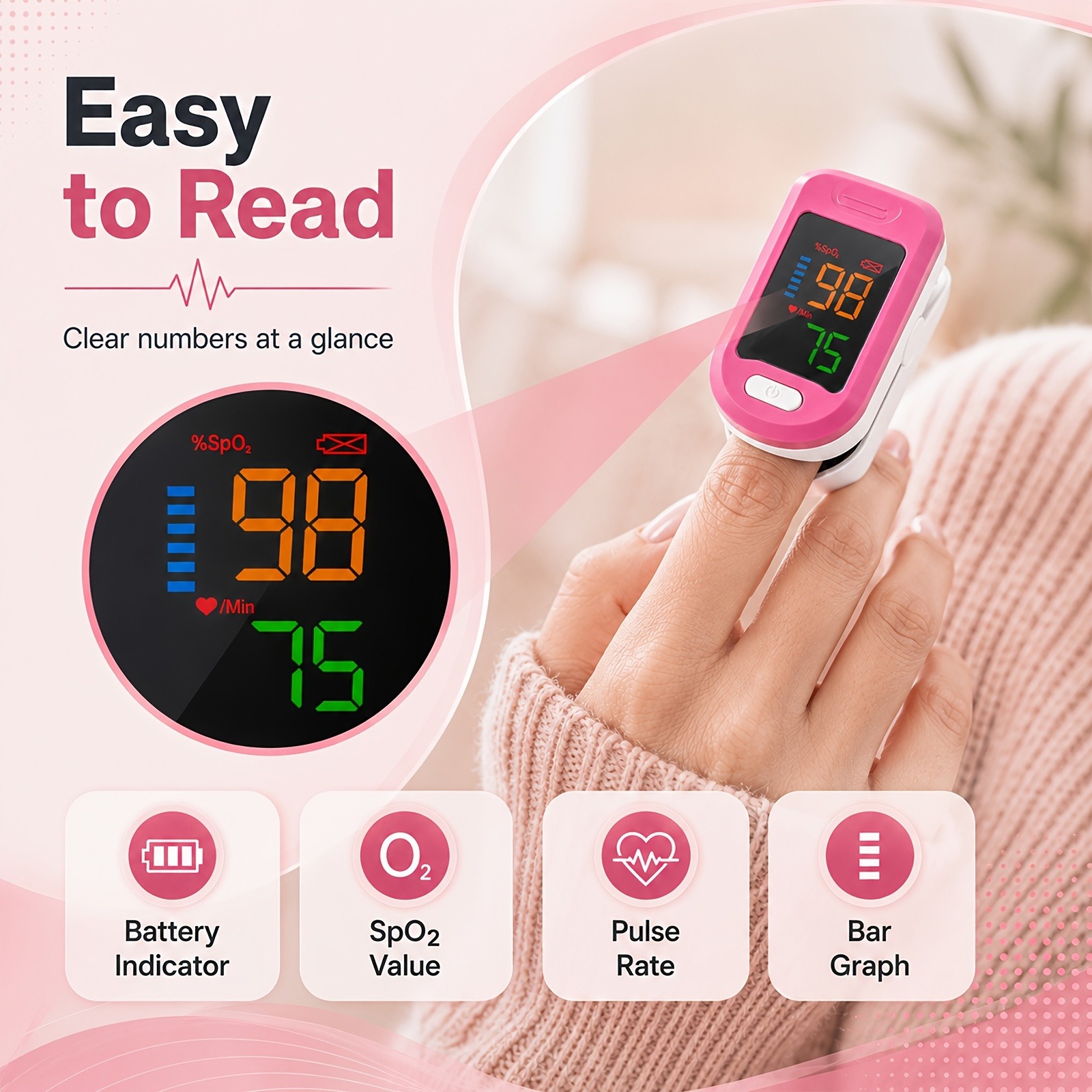 Oxímetro de Pulso Digital com  - Do Oxygen Meter avaliação e preço