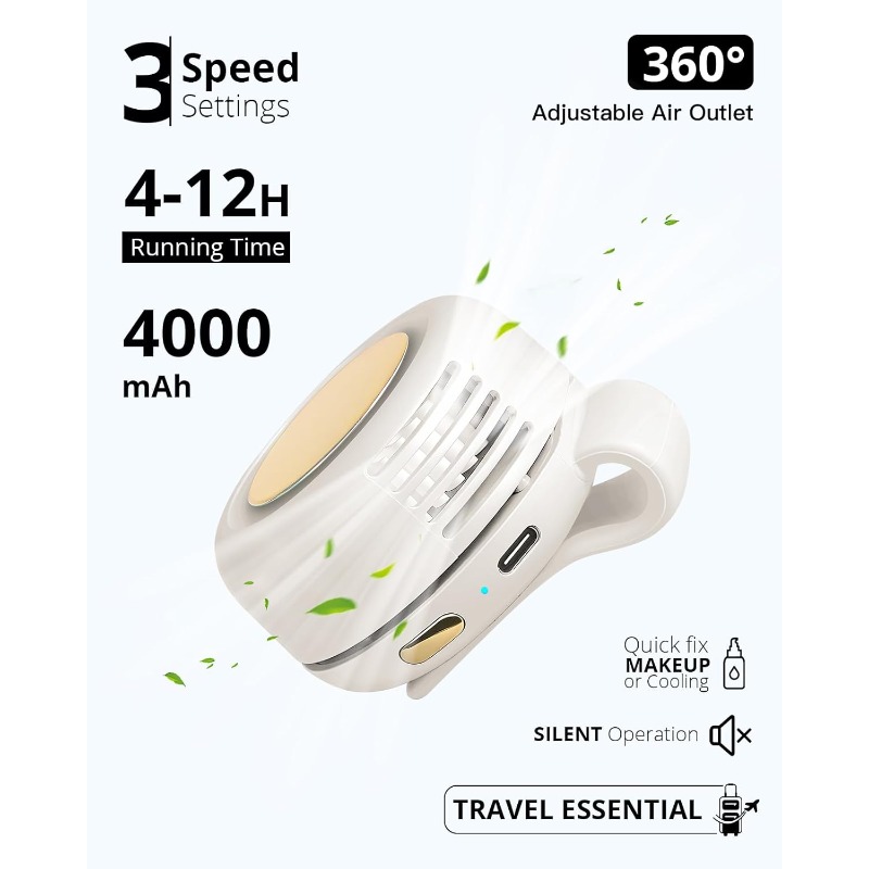 Ventilador portátil silencioso - Oscillating Fan Clip avaliação e preço
